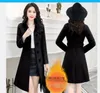 Frauen Wollmischungen 1 teile/los Mantel Gürtel Schlanke Frauen Winter Herbst Weibliche Lange en Mäntel einreiher Plus Größe elegante outwear 221123