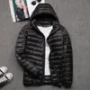 Männer Unten Parkas Männer Winter Ente Mantel Ultra Licht Mit Kapuze Flauschigen Jacken Männlich Tragbare Winddicht Warme Kleidung 5xl 6XL 221123