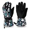 Ski Gloves Five Fingers Gloves Waterproof Ski Men Women Chidren Winter Snowboard Thermal Windproof Skiing Snow Mittens 221123