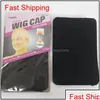 Wig Caps Deluxe Wig Cap 24 Units12Bags Hairnet For Making Wigs Black Brown Stocking Liner Snood Nylon Me Qylnyf Babyskirt Drop Deliv Dh4Iv
