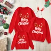 Familjsmatchande kläder jul snögubbe jersey xmas tröja mamma pappa baby vinter skjorta par kläder set barn jumper 221122