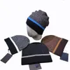 Designer hattar mäns och kvinnors mössa faller vinter termiska stickade hattar avslappnad