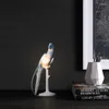 طاولة مصابيح Nordic Parrot Lamp غرفة المعيشة غرفة نوم دراسة سرير الأطفال الإبداعي الراتنج الموفر للطاقة الأبيض