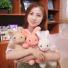 High Quality 28Cm Kawaii Plush Bunny With Scarf Dolls Super Soft Animals Rabbit Toys ldren Sleeping Dolls Birthday Xmas gift J220729