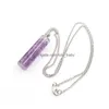 Colares pendentes AuN pendente 7 Chakra Amethyst pingentes