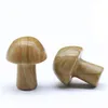 Loose Gemstones 20Mm Mushroom Shaped Gemstone Statue Figurine Carved Serpegnte Stone Mushrooms Crafts For Healing Chakra Reiki Ncing Dhghf