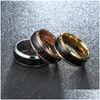 Pierścienie zespołowe 1PC Smart Pomiar Pierścień temperatury Pierścień stali nierdzewnej Para nastroju Pierścienie nastrojowe Kreatywna biżuteria Prezent dla mężczyzn Kobiety Drop dostawa dhrea