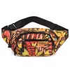 Taillezakken Gedrukte bladeren tas voor mannen Women Fashion Casual Mens Belt Pouch Travel vrouwelijke bananenpakketten Kid Fanny Pack 221124