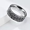 Celtic Steel en acier inoxydable triangulaire Retro Ring Band Hip Hop Mens Mens Anneaux Fashion Jewelry Gift