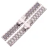 Bracelets de montre 16 18 20mm Bracelet en acier inoxydable Moyen Liens en céramique Bande Hommes Lady Blanc Noir Horloge Accessoires Bracelet Bracelet