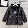 Women's Jackets designer Womens Designer with Hooded Fashion Solid Color Windbreaker Casual Ladies Coat Clothing Size S-L QN1Y
