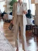 Pantaloni da donna a due pezzi Donne primaverila elegante blazer uit casual giacca matita 2 set femminile slim moda abiti da lavoro coreano coreano 221123