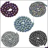 Loose Gemstones 8Mm Druzy Agate Crystal Round Beads 48Pcs Dursy Quartz Organic Gemstone Spherical Energy Stone Healing Power Dhgarden Dhvib
