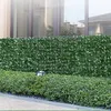 Faux Floral Greenery Artificial Privacy Fence Folhas falsas painéis de folha de hedge para o jardim da parede de parede Decoração de varanda