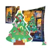 Decorações de Natal Decorações de Natal 1 conjunto Diy Tree Ornamentos da porta da porta pendurado crianças presentes para 2022 anos de decoração de natal d dhml1