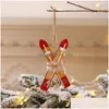 Kerstdecoraties Kerstdecoraties 1 stks houten slee ornamenten voor chirstmas boomhangende hangers kerstdecoratie kinderen naar dhu0g