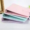 PU Skórzana luźna notebook okładka Macaroon Color Planner Binder Ring Agenda 6 Dziennik papieru papierniczy D9H8