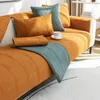 Chair Covers Orange Cotton Fabric Sofa Cover Non-Slip Resistant Slipcover Modern Seat European Couch Towel For Living Room Decor