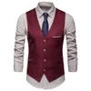 Mens Suits Blazers Classic Formal Business Plus Size Men Solid Color Suit Vest Single Breasted Waistcoat 221123