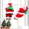 Décorations De Noël Décorations De Noël Accessoires Cadeaux Cadeaux Pour Enfants Jouet Électrique Grimpé L'échelle Du Vieil Homme Drop Deli Dhu1B