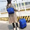 KLQDZMS women fashion luggage set trolley travel suitcase handbag Casual case bag wheels rolling J220707