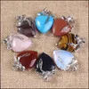 Naszyjniki wiszące w kształcie serca wisiorek żeński urok kryształowy naturalny kamień Naszycie