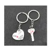 Keychains Bedanyards 1 par Eu te amo Carta Casal Chave de Chave de Coração Aorcedores da Cadeia Cadeia de Jóias dos Valentinos Presentes de Jóias