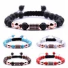 Beaded 10Pc/Set New Fashion High Quality Low Price With 8Mm Natural Stone Lucky Round Beads Woven Bracelet For Women Men Cha Dhgarden Dhu6V