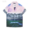 럭셔리 디자이너 셔츠 남성 패션 기하학적 인쇄 볼링 셔츠 하와이 꽃 캐주얼 셔츠 남자 슬림 핏 짧은 슬리브 버라이어티 트렌드
