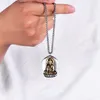 Hänge halsband punk rostfritt stål Buddha sakyamuni halsband för män buddhist smycken guld silver färg