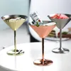 Copos de vinho aço inoxidável cálice cálice de champanhe copo coquetel copo de copo criativo de vinhos de vinho de metal para bares de bar 221124