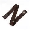 Belts No Buckle Stretch Buckless Belt Invisible Elastic Waist Unisex For Jeans Pants Women Men Lazy WaistBelt