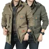 Piumino da uomo Primavera Autunno Giacca da uomo Impermeabile Multi-tasche Bomber militare Giacche da esterno Giacca a vento Cappotti Uomo Taglia M-4XL