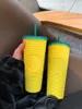 Starbucks Hawaii Yellow durian Straw cup Tumbler 710ML Mermaid plástico agua fría taza de café regalo 1S7L