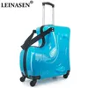 Nouveaux enfants roulant bagages Spinner pouces roues valise enfants cabine chariot étudiant sac de voyage mignon bébé continuer sur le coffre J220707