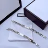 Luxuriöses Top-Punk-Herrenarmband aus 925er-Sterlingsilber, Schmuck, Armreif für Männer und Frauen, doppelter Buchstabe, Unisex, kubanische Gliederkette, Hip-Hop-Armbänder, modische Geschenke für Paare