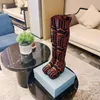 Fashion-Trend Women's Winter Temperament Leisure Boots Water Platform Single Shoe Flying Knitting Wool Tube Kort stövel Hög kvalitetsstorlek