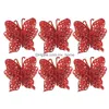 Noel dekorasyonları Noel dekorasyonları 6pcs 2022 Süslü Ağaç Asma Kolye Simation Butterfly Xmas Kerstboom Decoratieschri DHA8D