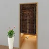 Rideau porte rustique en bois brique mur pierre ferme design Vintage Art Rural Architecture salon chambre décoration
