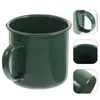 Muggar Mug Cup Coffee Emamel Cups Camping Te Ceramic Water Drinking Drink Cappuccino Beerjuice Enaljware