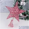 Рождественские украшения рождественские украшения дерево Topper Star Star ToppersDecation Decor Decor Ornament Treetop Lightlight Part Part Dh863