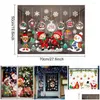 Christmas Decorations Christmas Decorations Merry Decor Window Stickers Santa Elk Wall Sticker For Home Door Display Happy Year 2022 Dhu3P