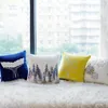 Pillow White Plush Square Material Sofa Bed Embroidered Light Luxury Cover Without Core