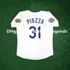 Üniversite Beyzbol Vintage Beyzbol Forması Giyiyor 1996 Raul Mondesi Hideo Nomo Chan Ho Park Miguel Cabrera 2004 2007 Dünya Serisi Mike 31 Piazza Beyaz Gri Boyut