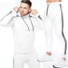 Mens Tracksuits Jaquetas Com Capuz Terno Casual Zipper Moletons Masculino Tracksuit Calças Conjuntos Jaqueta Sportswear Casacos 221124