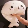 5060Cm Cartoon Cute Stuffed Sea Lion Cuddle Soft Cushion Kawaii Animal Seal Toy Doll For ldren Beautiful ldren Gift J220729