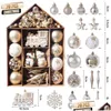 Décoration de fête Décoration de fête 70pcs Ornements de boule de Noël Ensemble de pendentifs suspendus pour arbre de Noël Décorations pour la maison Cadeaux de l'année 2023 Dro Dh5PL