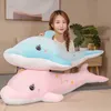 1Pc 60100Cm Stuffed Kawaii Dolphin Cuddle Sea Ocean Aquatic Animals Kids Plush Animal Whale Pop boys Girls Birthday Gift J220729