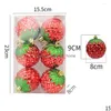 Party Decoration Party Decoration Christmas Tree Ball Ornament Electropating Painted Stberry Candy Pendant Kid Gift 2023 Year Drop DHZQ5