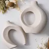 Noordse keramische vaas baby shower bruiloft decoratie witte matte bloem pot handwerk voor woonkamer tafel huisdecor 8 paren